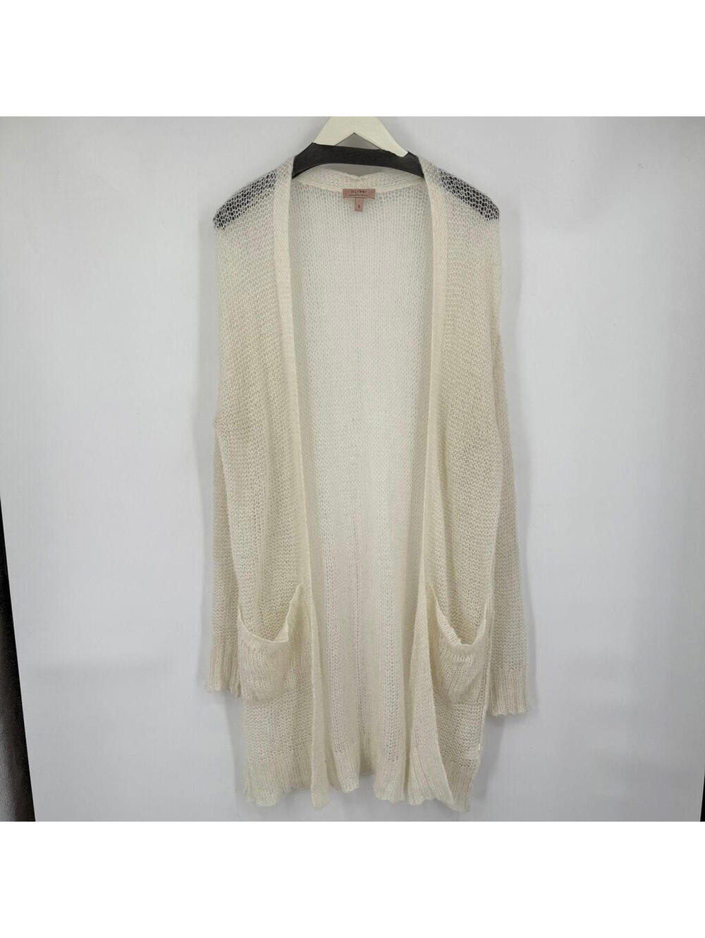 Women's DL 1961 Cream Open Knit Long Cardigan Small